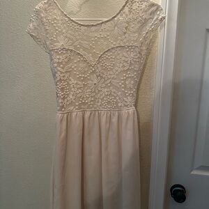 Windsor Cream Floral Lace Dress